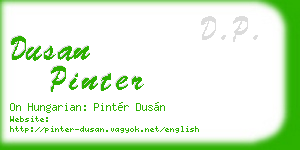 dusan pinter business card