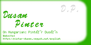 dusan pinter business card